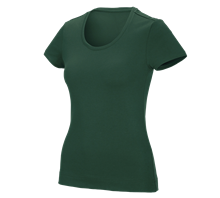 e.s. T-Shirt cotton V-Neck, Strauss apfelgrün | Damen