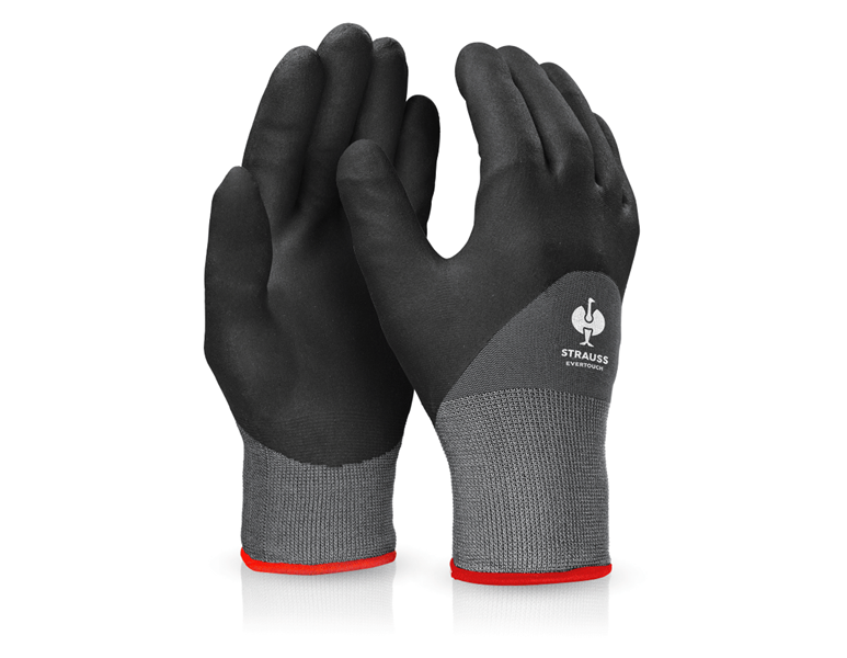 Hauptansicht, SALE, e.s. Nitril-Handschuhe evertouch winter, schwarz/grau