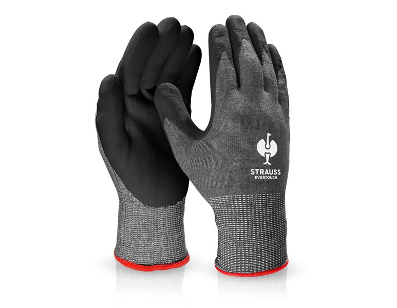 Hauptansicht, Beschichtet, e.s. Nitril-Handschuhe evertouch allseasons, schwarz/grau