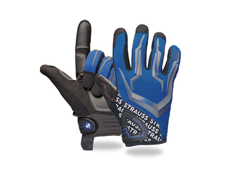 Hauptansicht, Hybrid, e.s. Mechaniker-Handschuhe Mirage, blau/schwarz