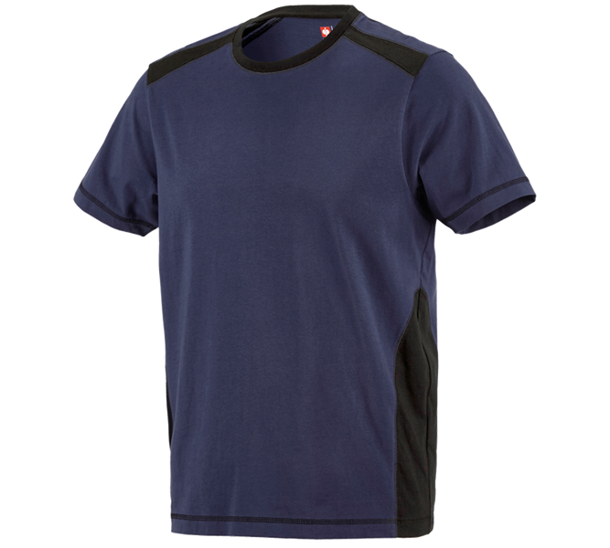 Hauptansicht, T-Shirts, T-Shirt cotton e.s.active, dunkelblau/schwarz