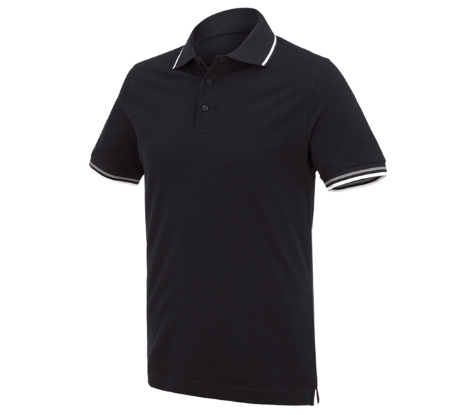 Hauptansicht, Shirts & Co., e.s. Polo-Shirt cotton Deluxe Colour, schwarz/silber