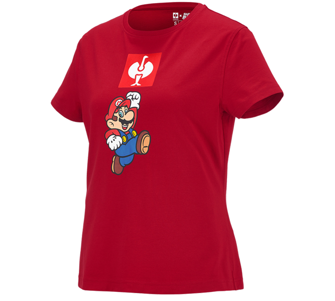 Hauptansicht, Geschenkideen, Super Mario T-Shirt, Damen, feuerrot