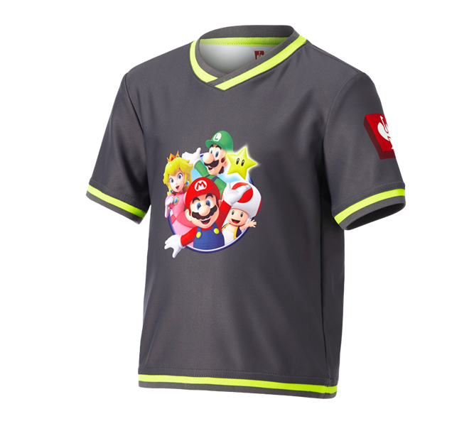 Hauptansicht, Kollaborationen, Super Mario Funktions T-Shirt, Kinder, anthrazit