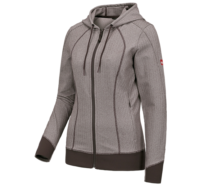 e.s. Funktions Kapuzenjacke herringbone, Damen