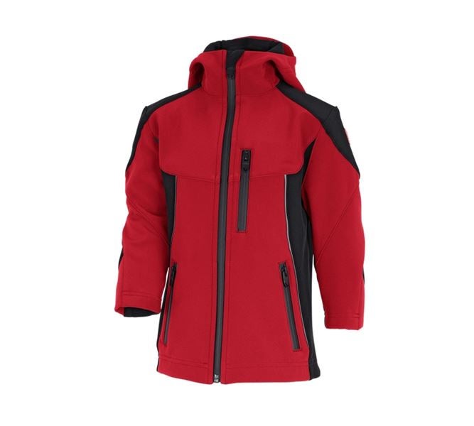 Hauptansicht, e.s.vision, Softshell Jacke e.s.vision, Kinder, rot/schwarz