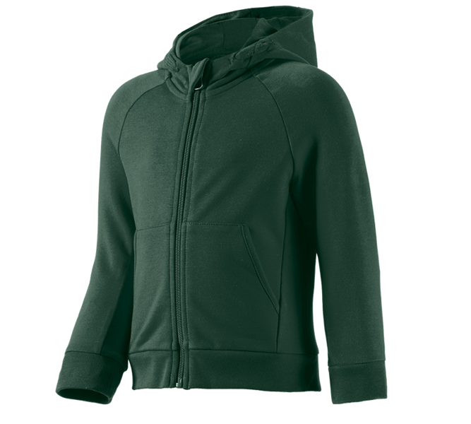 Hauptansicht, Bekleidung, e.s. Hoody-Sweatjacke cotton stretch, Kinder, grün