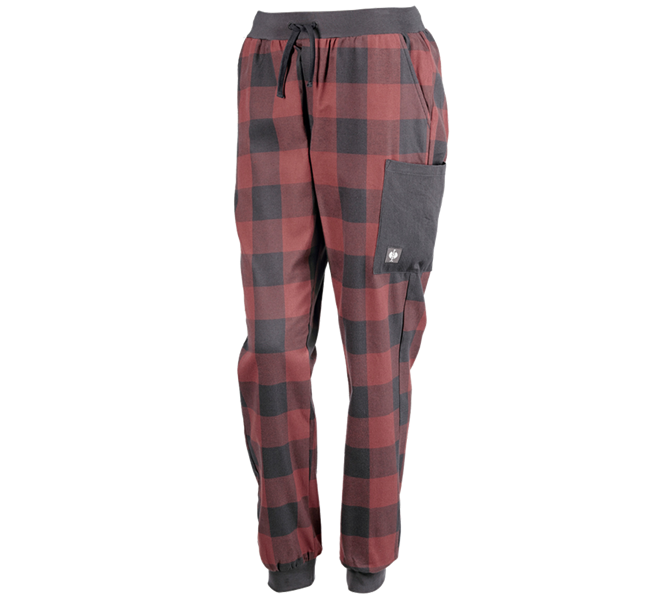 Hauptansicht, Homewear | Pyjamas, e.s. Pyjama Hose, Damen, oxidrot/carbongrau