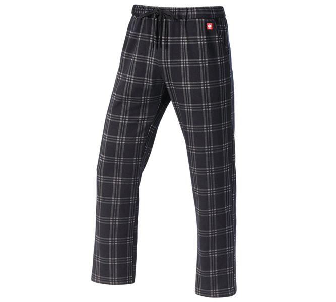 Hauptansicht, Neuheiten, e.s. Karo-Pyjama Hose, schwarz/basaltgrau