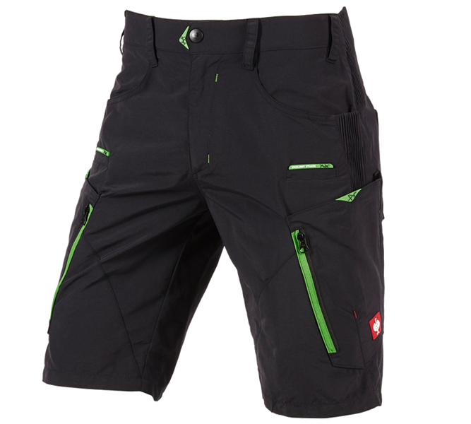 Hauptansicht, Herren, e.s. Funktions Short Superlite, schwarz/neon grün