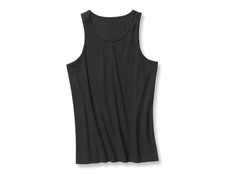 Hauptansicht, Unterwäsche | Thermokleidung, e.s. cotton stretch Tank-Shirt, schwarz