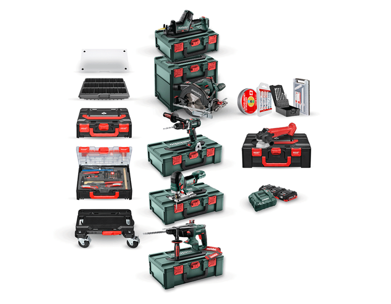 Hauptansicht, Werkzeuge, Metabo 18,0V Kombipack XV 3x 4,0 Ah LiHD+Ladegerät