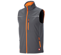 Hauptansicht, Softshell­ Weste e.s.​motion 2020, anthrazit/warnorange