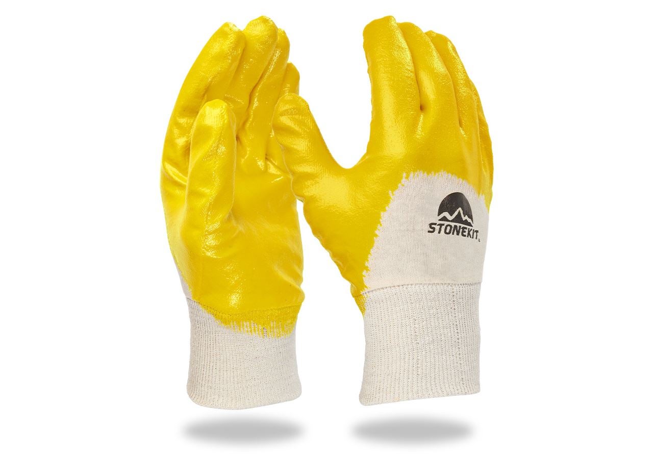 Beschichtet: Latex-Handschuhe, Strickbund, 12er Pack
