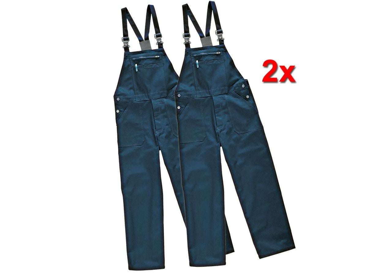 Hosen: Latzhose Basic, 2er Pack + dunkelblau