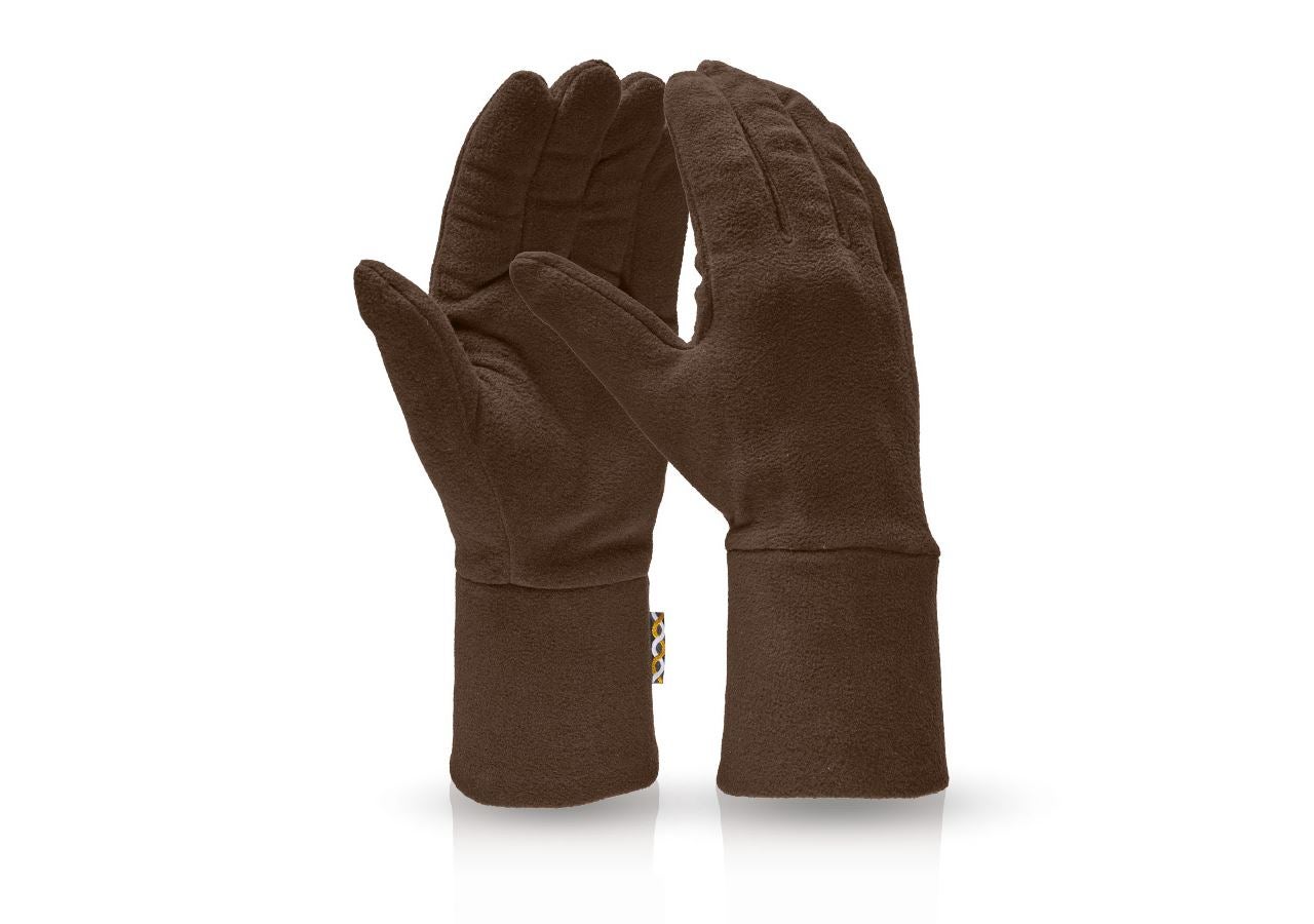 Kälte: e.s. FIBERTWIN® microfleece Handschuhe + kastanie