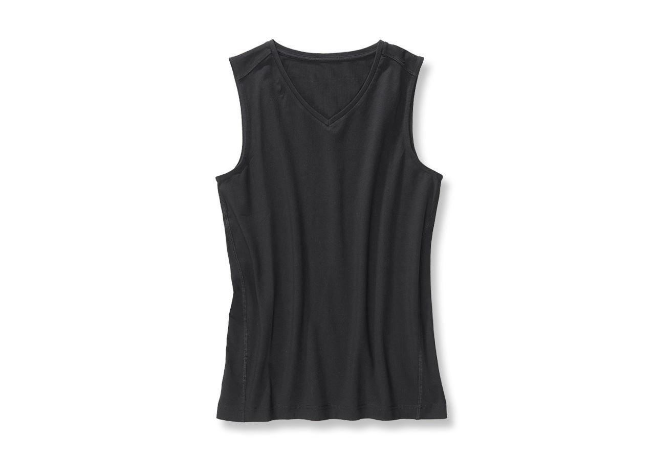 Unterwäsche | Thermokleidung: e.s. cotton stretch Athletik-Shirt + schwarz