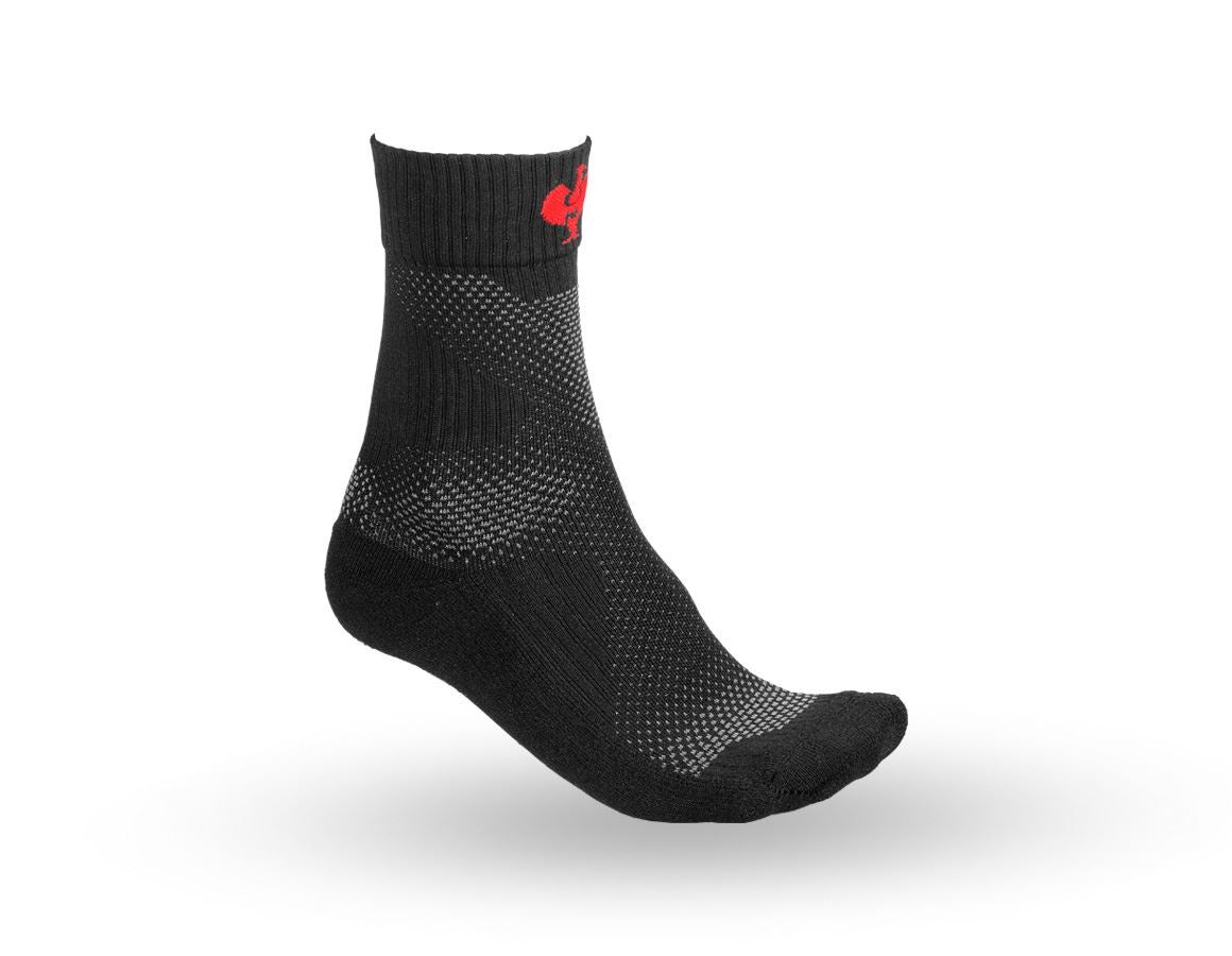 Socken | Strümpfe: e.s. Allseason Socken Function light/high + schwarz/straussrot