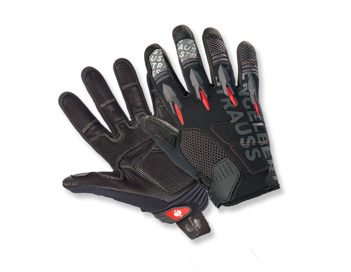 Accessoires: e.s. Kinder Mechaniker Handschuhe Viper + schwarz/rot