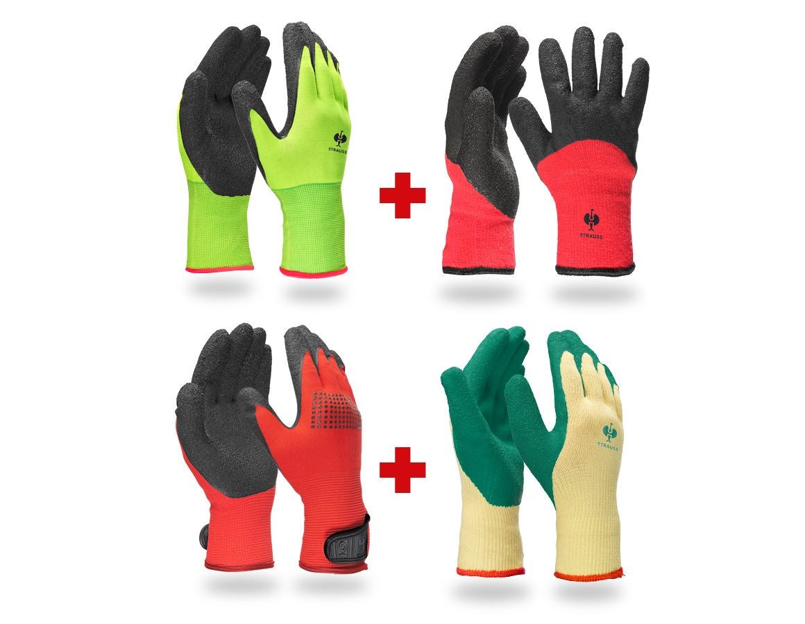 Arbeitsschutz: Handschuh- Profi Set Strick-Latex