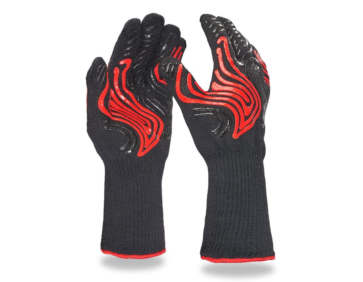 Textil: e.s. Hitze-Handschuhe Heat-Expert + schwarz/rot