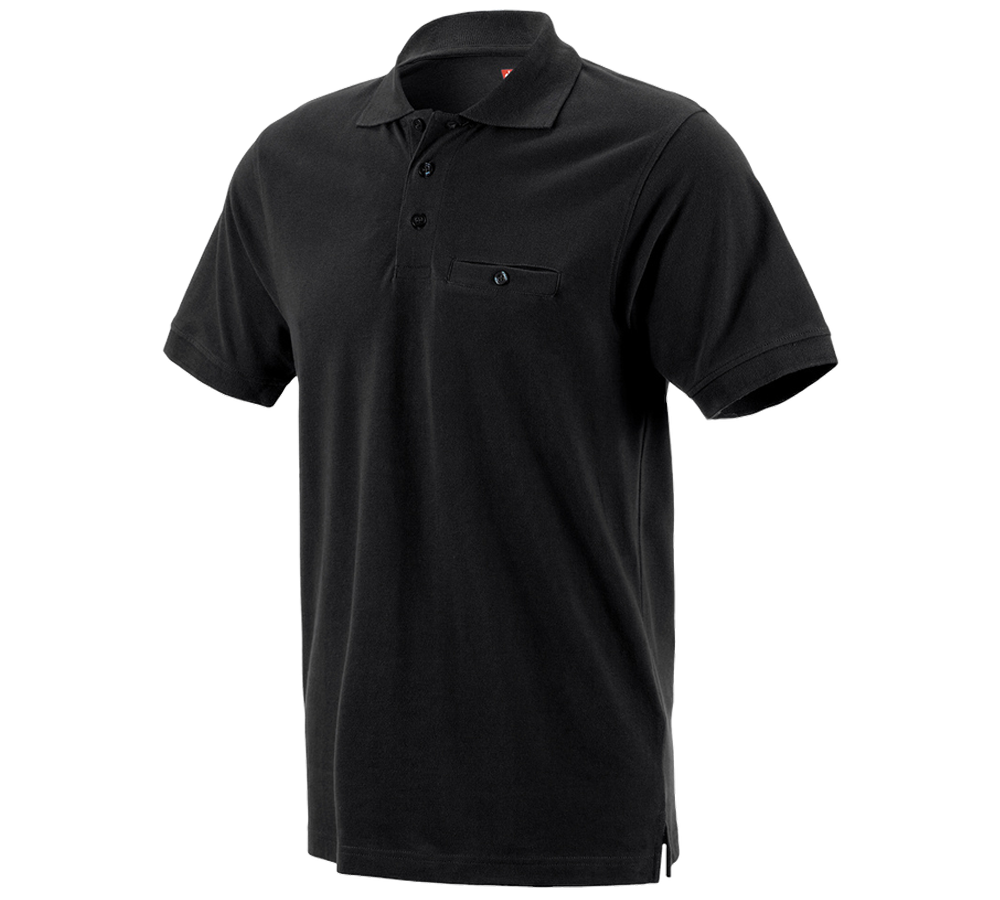 Themen: e.s. Polo-Shirt cotton Pocket + schwarz
