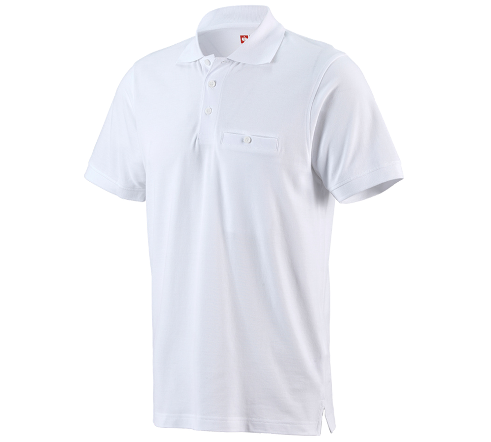 Schreiner / Tischler: e.s. Polo-Shirt cotton Pocket + weiß