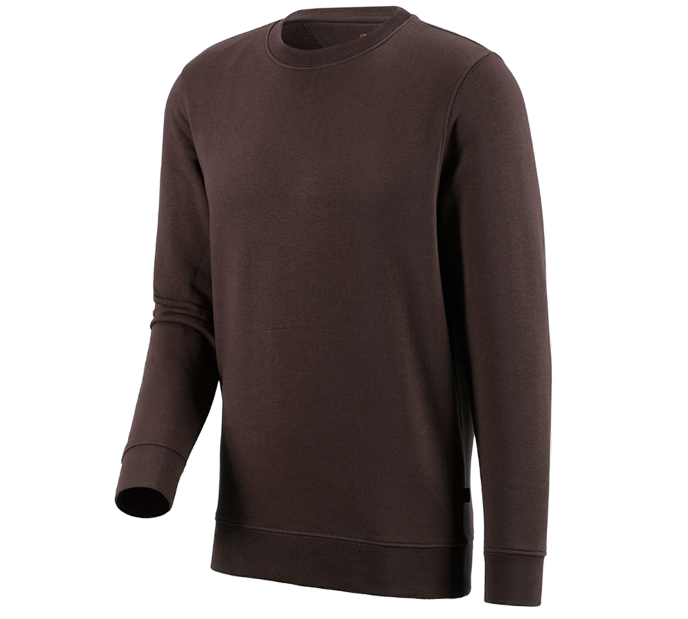 Shirts & Co.: e.s. Sweatshirt poly cotton + braun