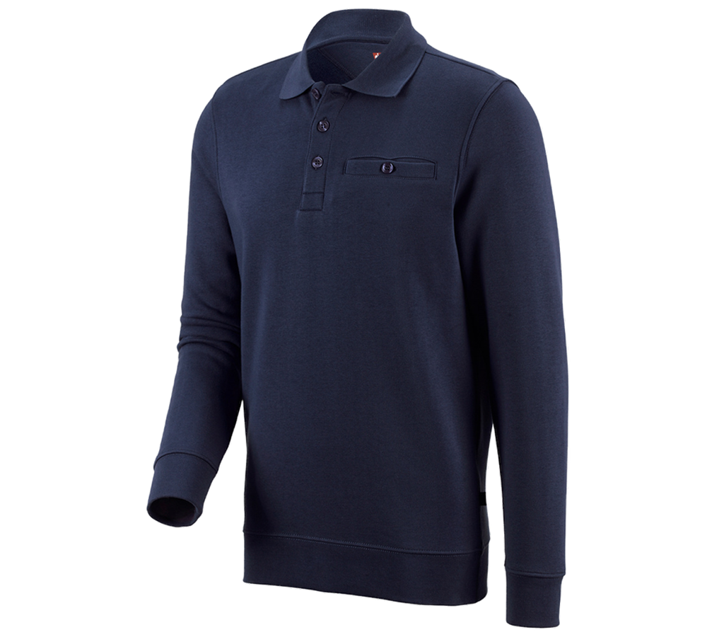 Shirts & Co.: e.s. Sweatshirt poly cotton Pocket + dunkelblau
