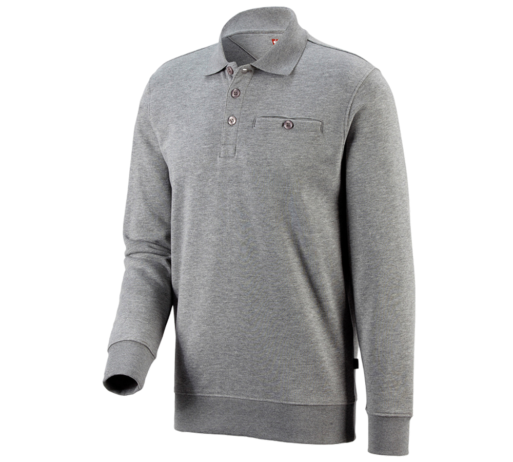 Themen: e.s. Sweatshirt poly cotton Pocket + graumeliert