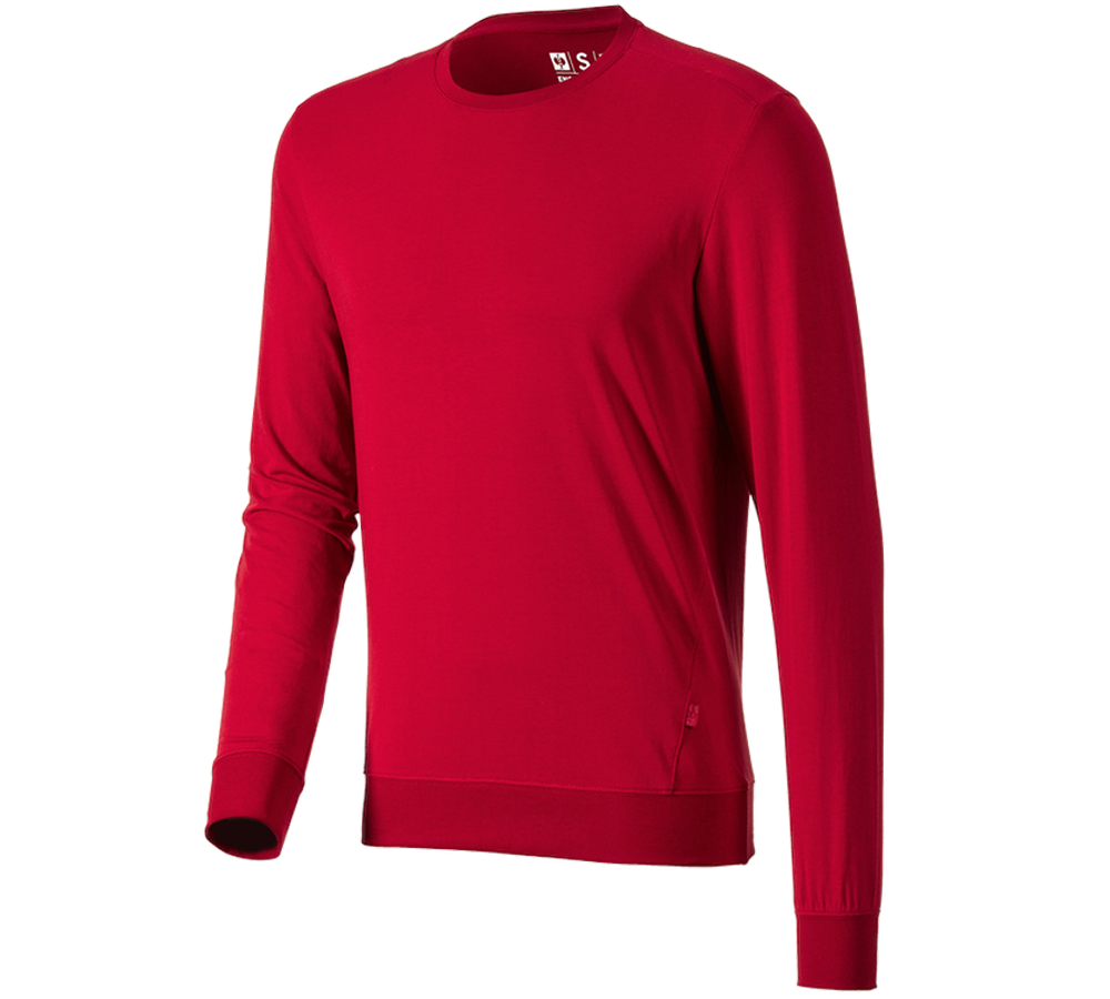 Shirts & Co.: e.s. Longsleeve cotton stretch + feuerrot
