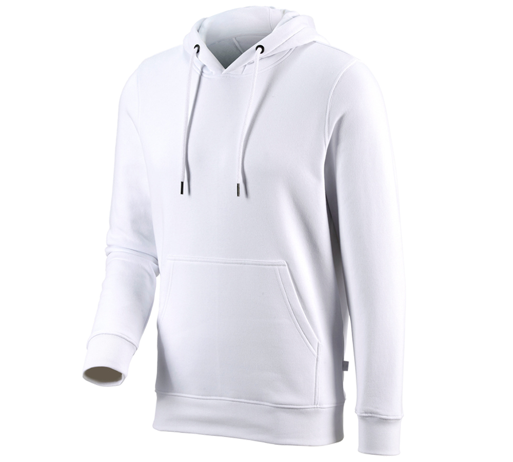 Shirts & Co.: e.s. Hoody-Sweatshirt poly cotton + weiß