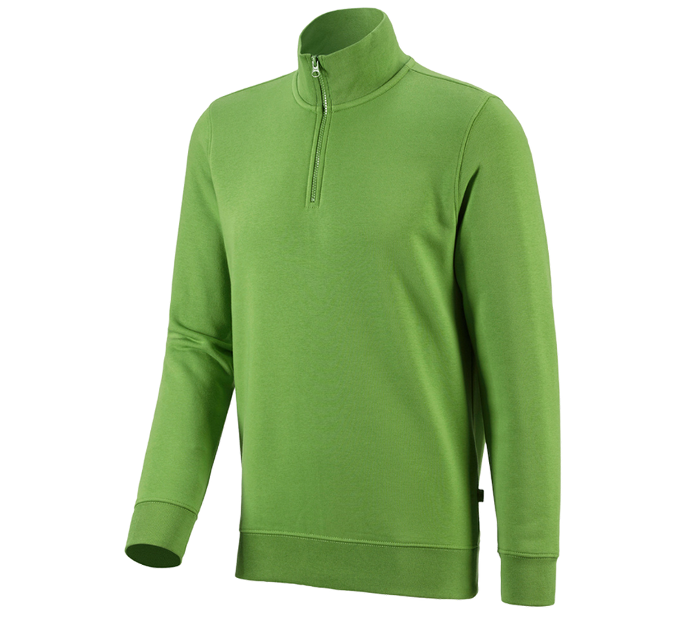 Installateur / Klempner: e.s. ZIP-Sweatshirt poly cotton + seegrün