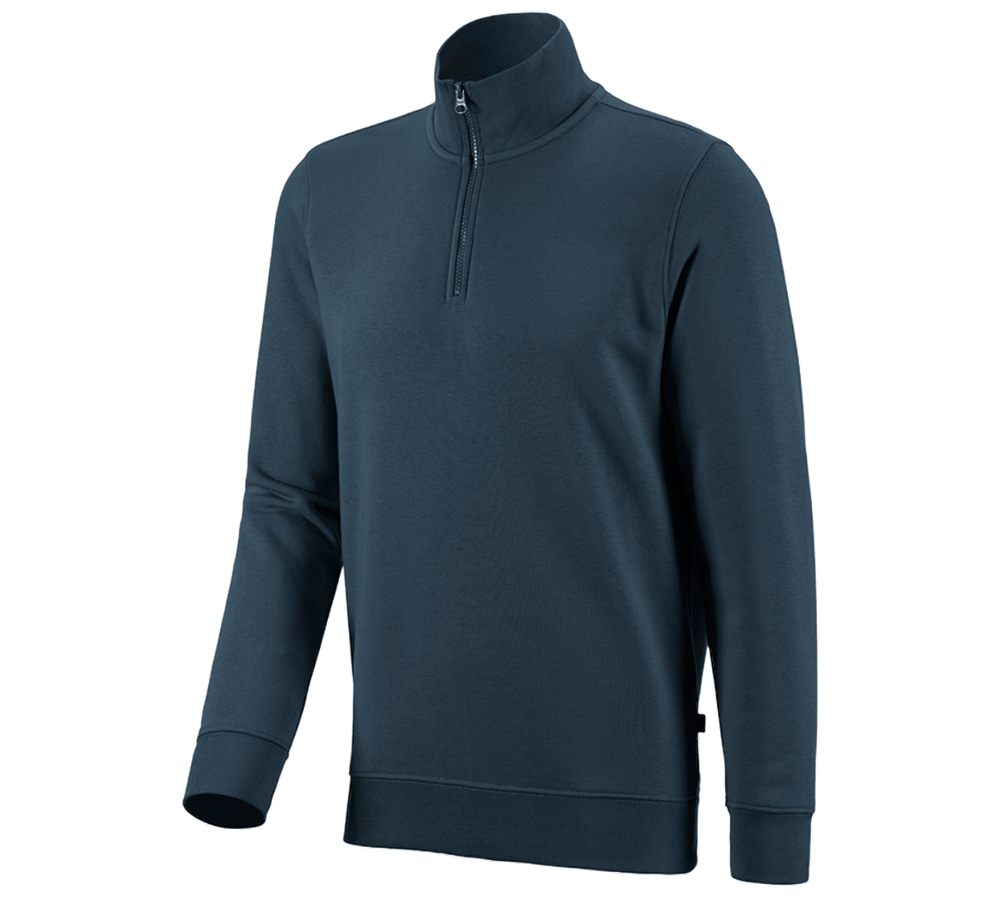 Themen: e.s. ZIP-Sweatshirt poly cotton + seeblau