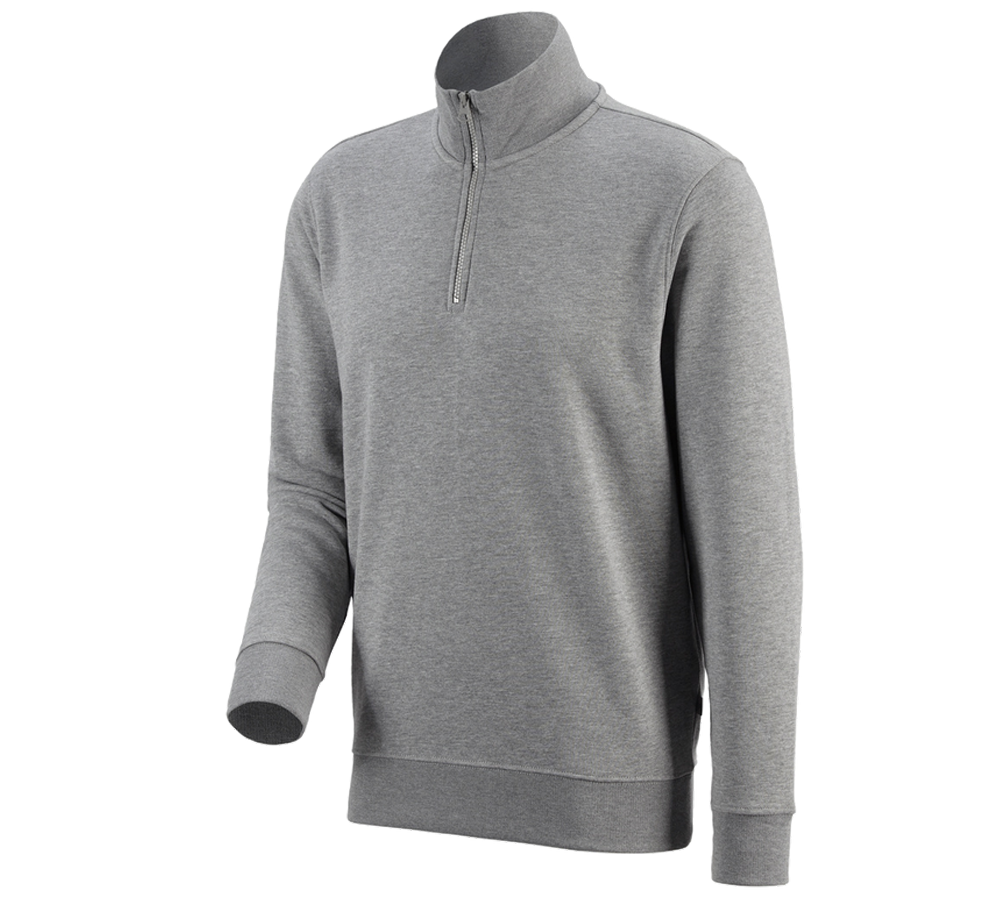 Themen: e.s. ZIP-Sweatshirt poly cotton + graumeliert