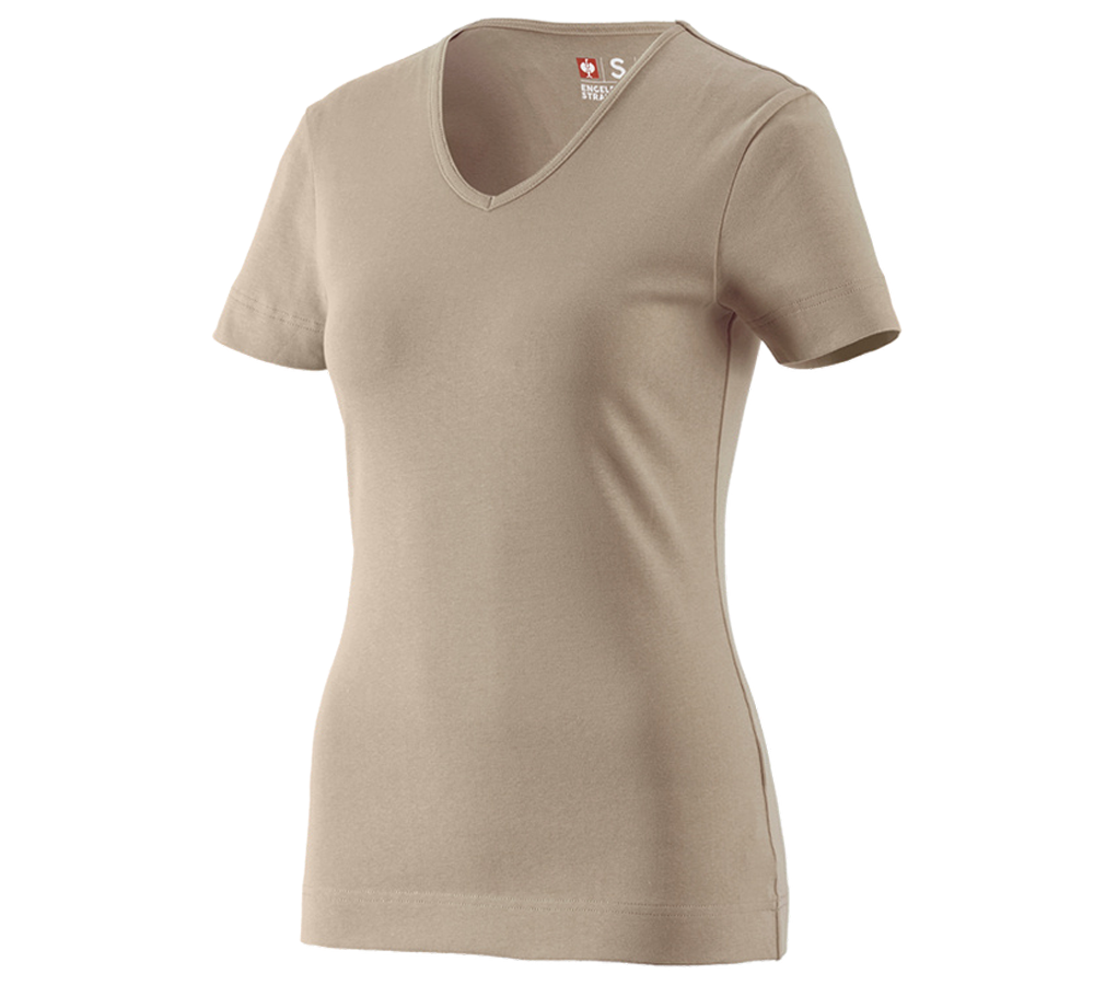 Installateur / Klempner: e.s. T-Shirt cotton V-Neck, Damen + lehm