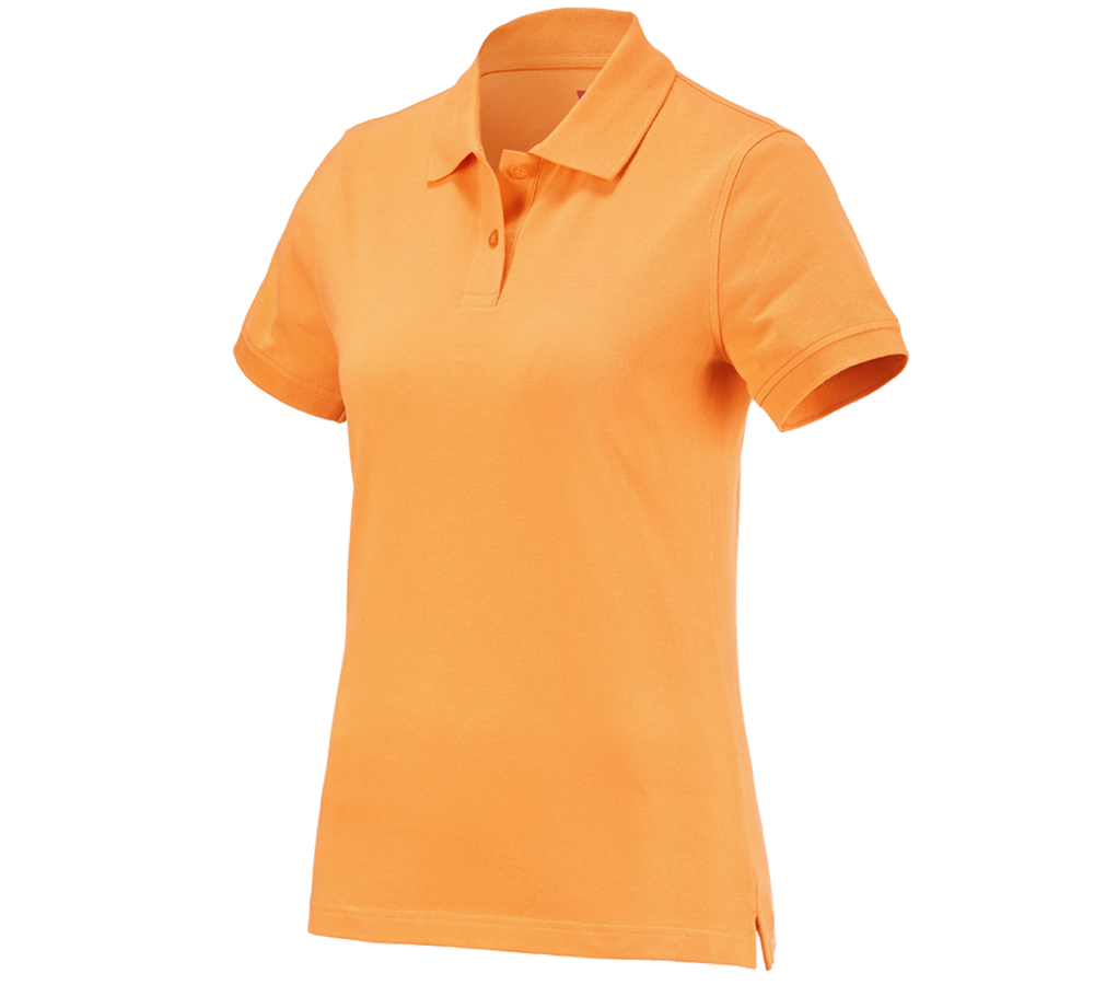 Shirts & Co.: e.s. Polo-Shirt cotton, Damen + hellorange
