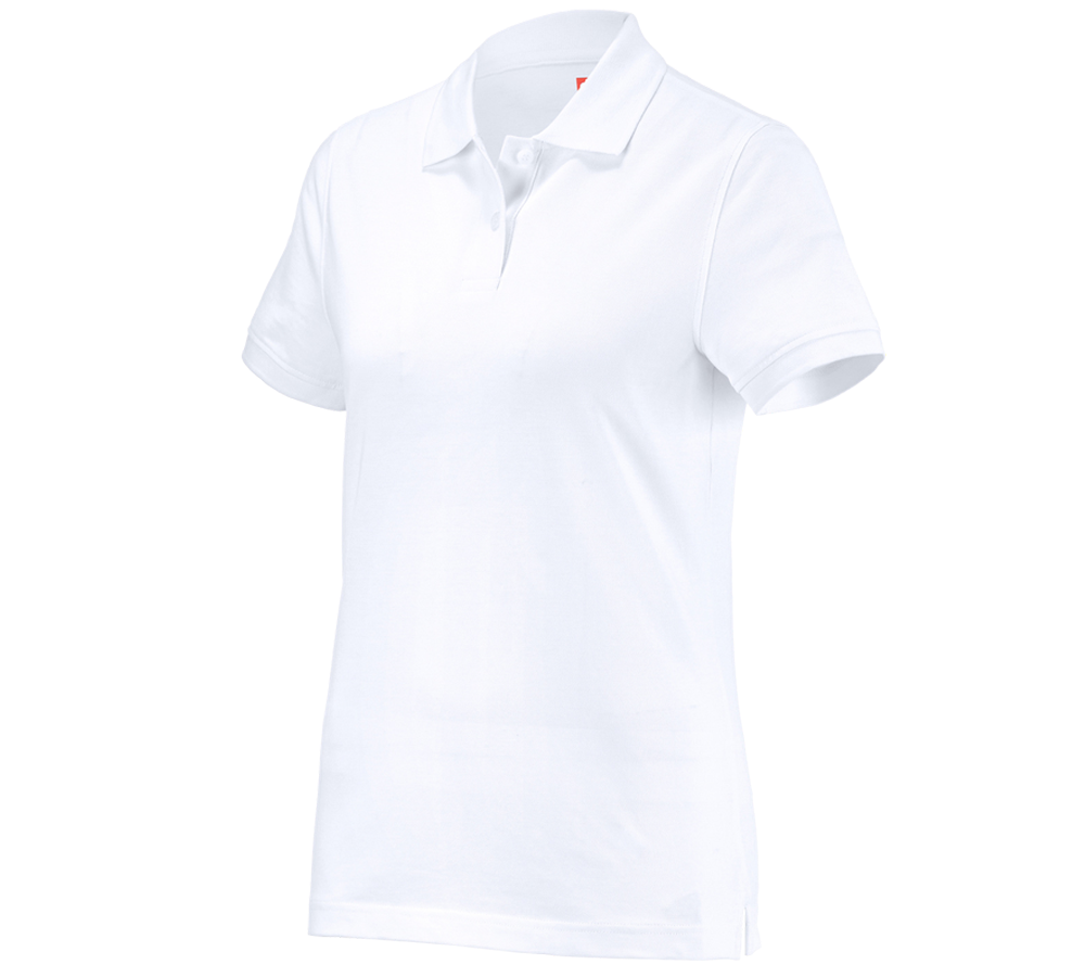 Installateur / Klempner: e.s. Polo-Shirt cotton, Damen + weiß
