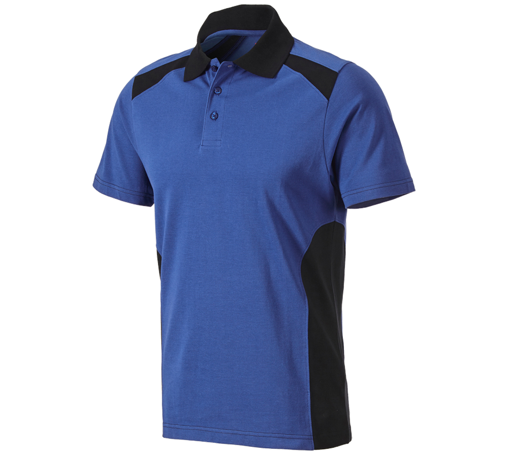 Schreiner / Tischler: Polo-Shirt cotton e.s.active + kornblau/schwarz