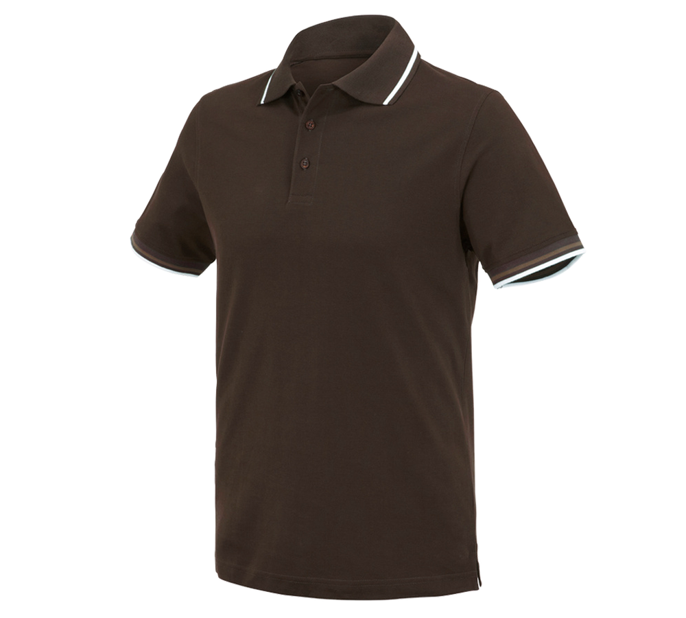 Shirts & Co.: e.s. Polo-Shirt cotton Deluxe Colour + kastanie/haselnuss