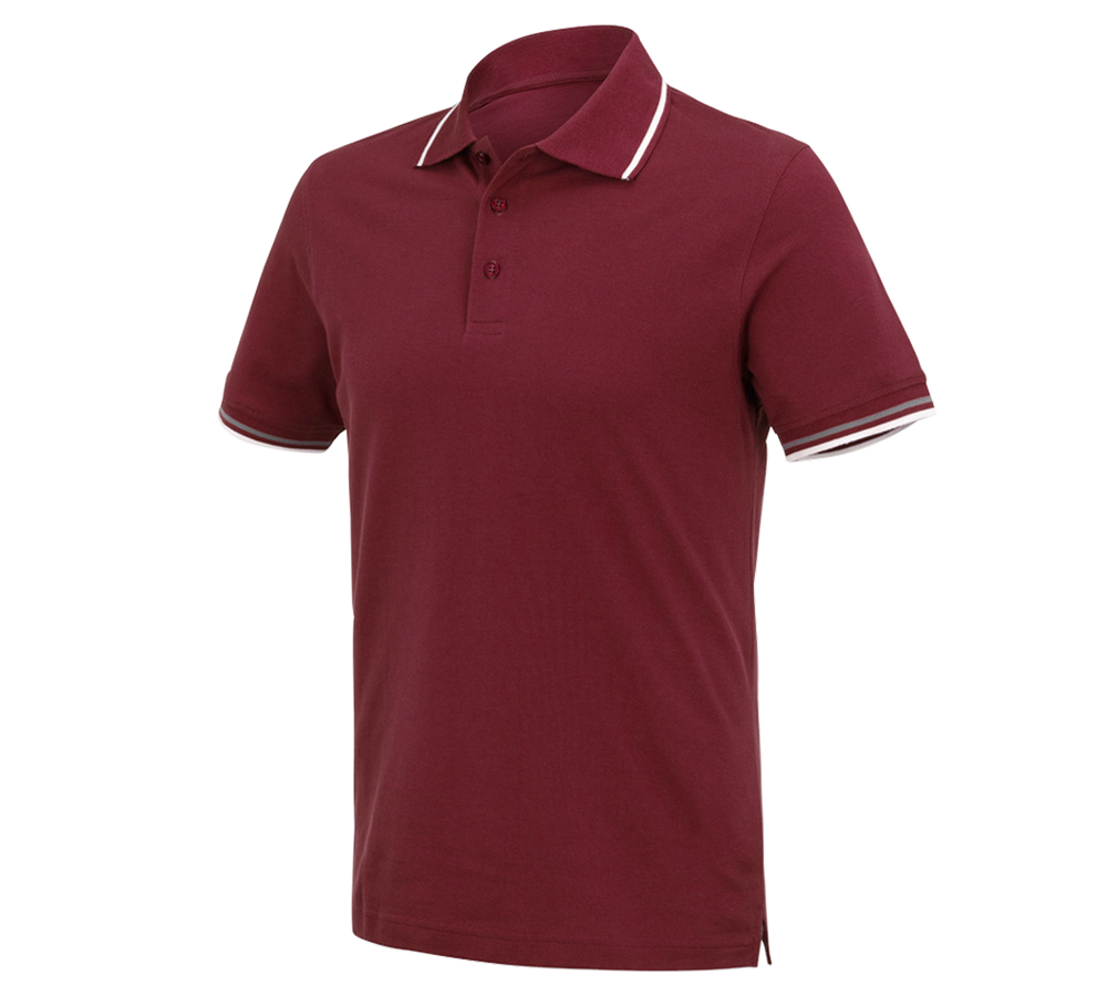 Themen: e.s. Polo-Shirt cotton Deluxe Colour + bordeaux/aluminium