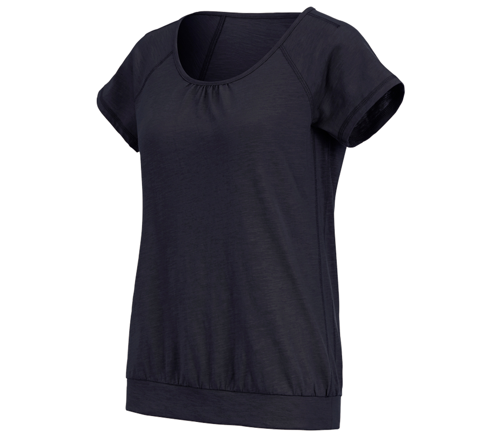 Themen: e.s. T-Shirt cotton slub, Damen + dunkelblau