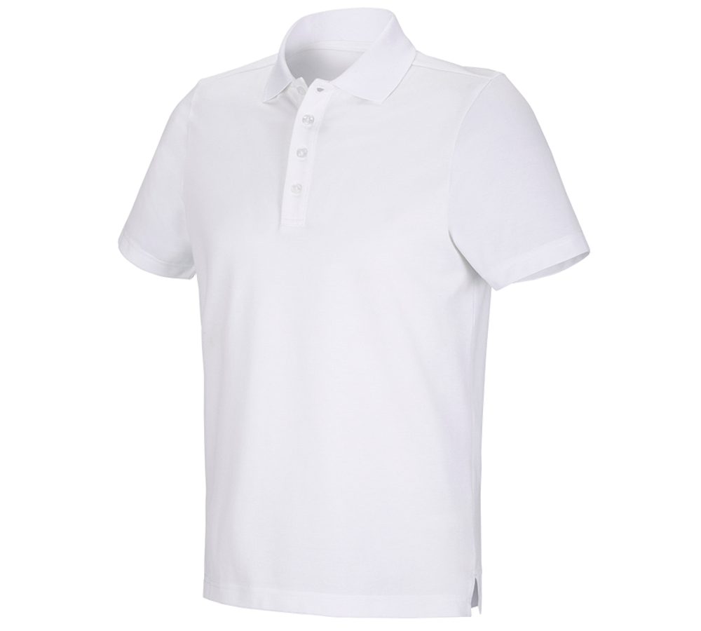 Installateur / Klempner: e.s. Funktions Polo-Shirt poly cotton + weiß