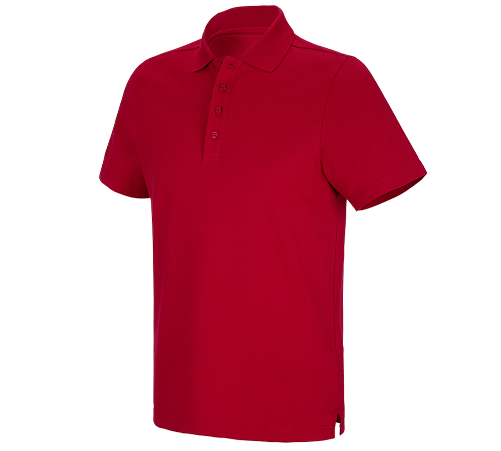 Themen: e.s. Funktions Polo-Shirt poly cotton + feuerrot