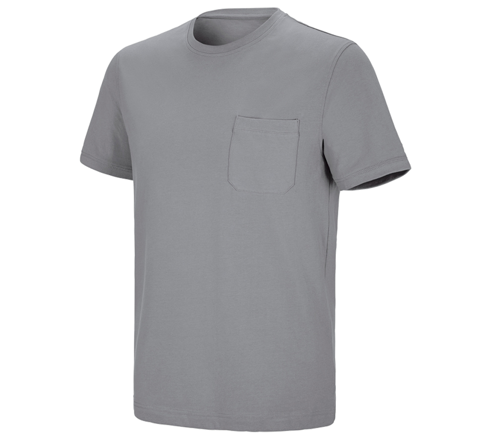 Shirts & Co.: e.s. T-Shirt cotton stretch Pocket + platin