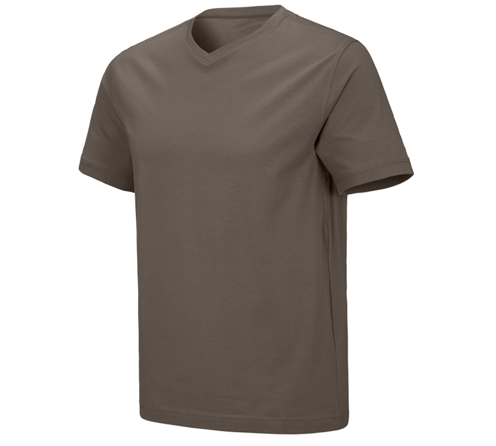 Shirts & Co.: e.s. T-Shirt cotton stretch V-Neck + stein