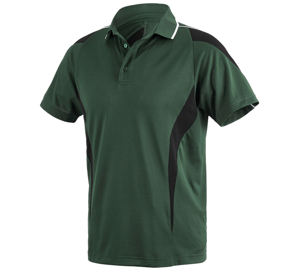 Shirts & Co.: e.s. Funktions Polo-Shirt poly Silverfresh + grün/schwarz