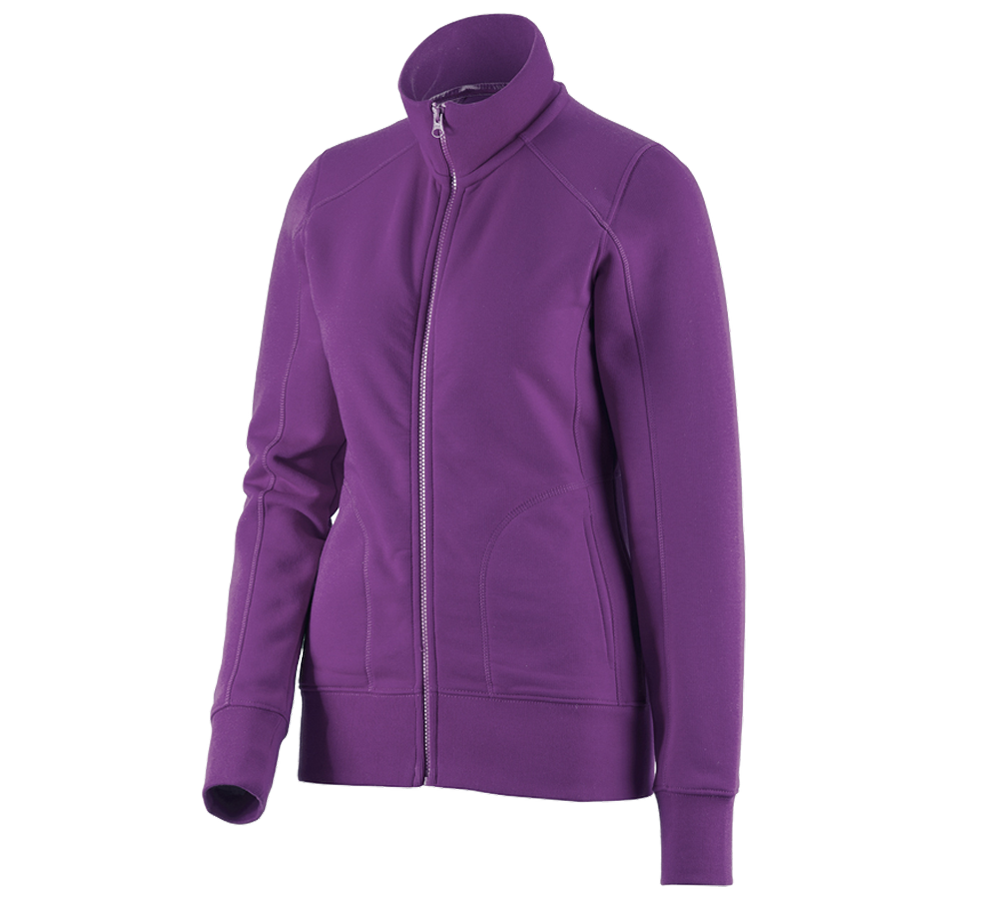 Shirts & Co.: e.s. Sweatjacke poly cotton, Damen + violett