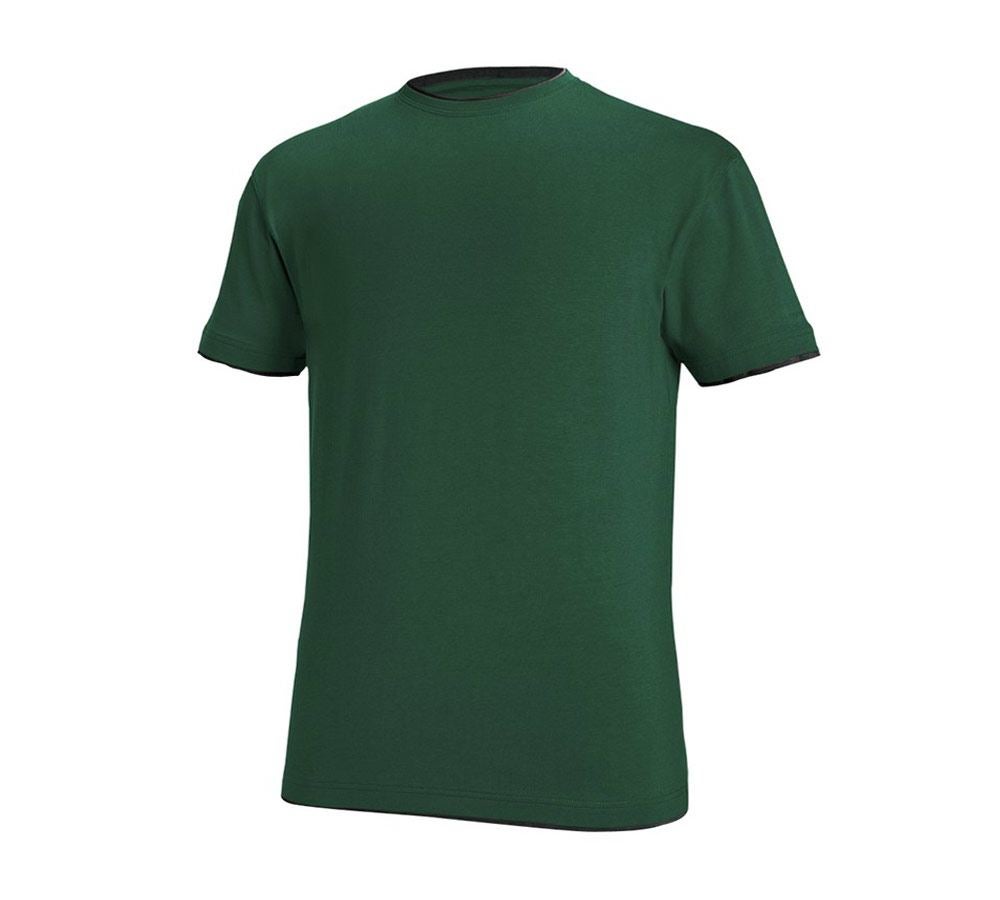 Galabau / Forst- und Landwirtschaft: e.s. T-Shirt cotton stretch Layer + grün/schwarz