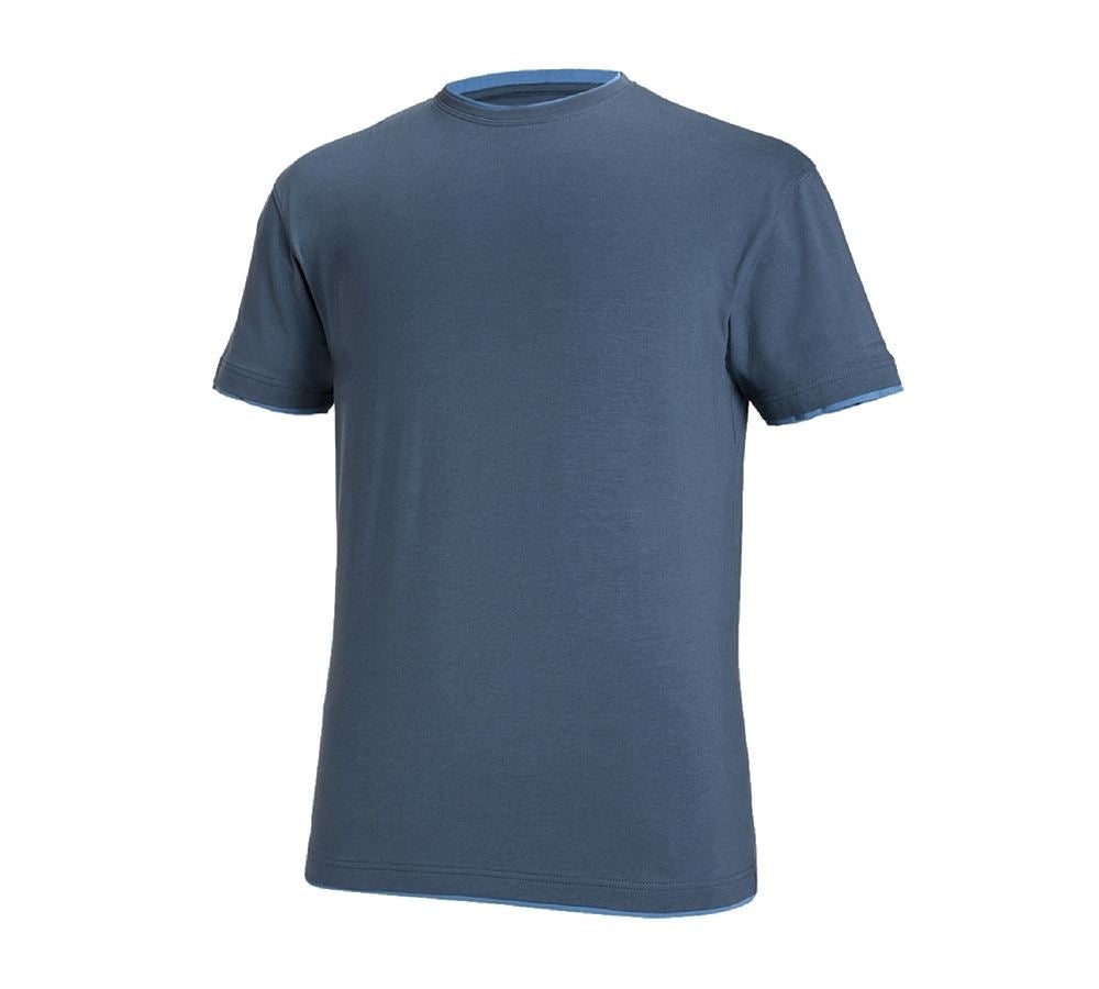 Installateur / Klempner: e.s. T-Shirt cotton stretch Layer + pazifik/kobalt